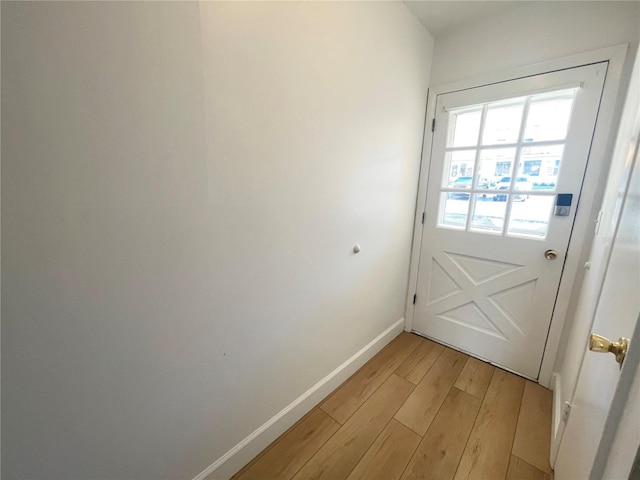 entryway featuring light hardwood / wood-style flooring