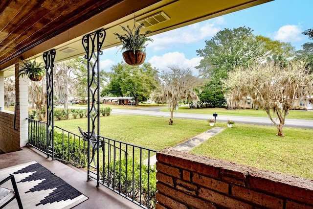 exterior space with covered porch