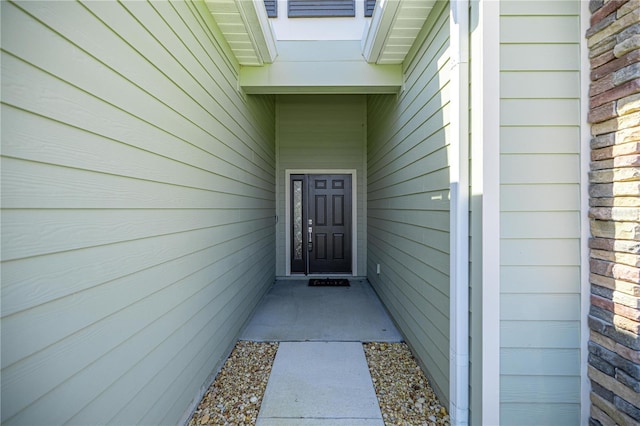 view of doorway to property