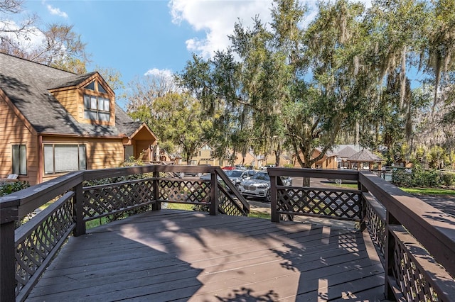 view of wooden deck