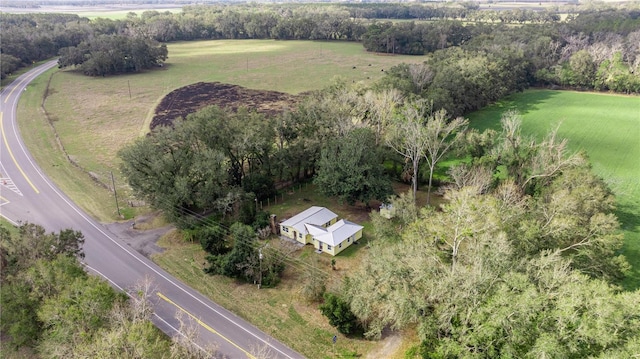 drone / aerial view featuring a rural view