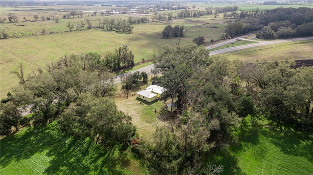 drone / aerial view with a rural view