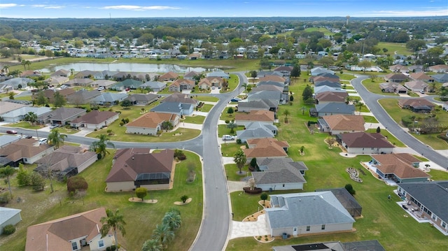 aerial view featuring a residential view