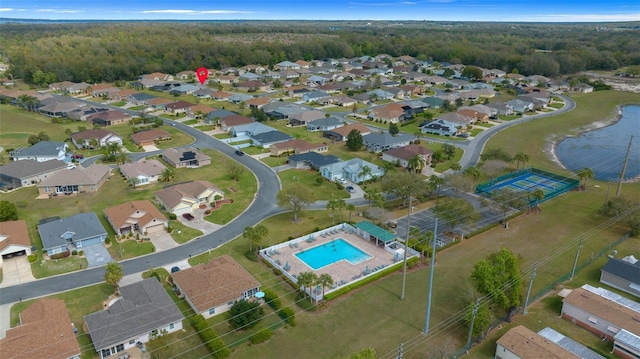 birds eye view of property featuring a residential view