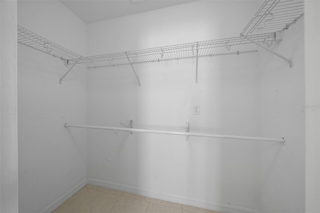 view of walk in closet