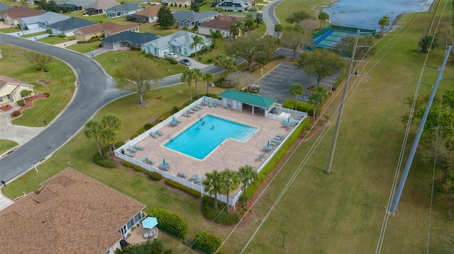 drone / aerial view featuring a residential view