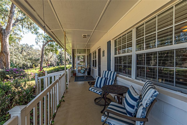 view of patio / terrace with a porch