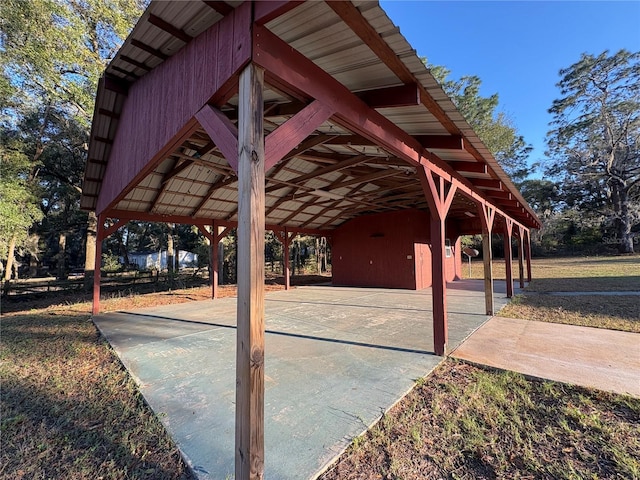 view of property's community featuring a carport