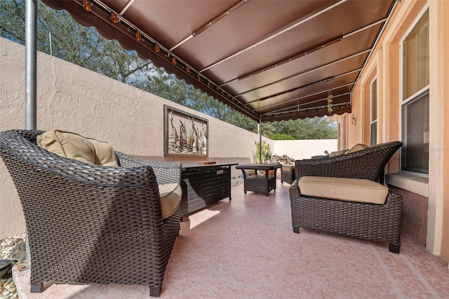 view of patio / terrace with a fenced backyard
