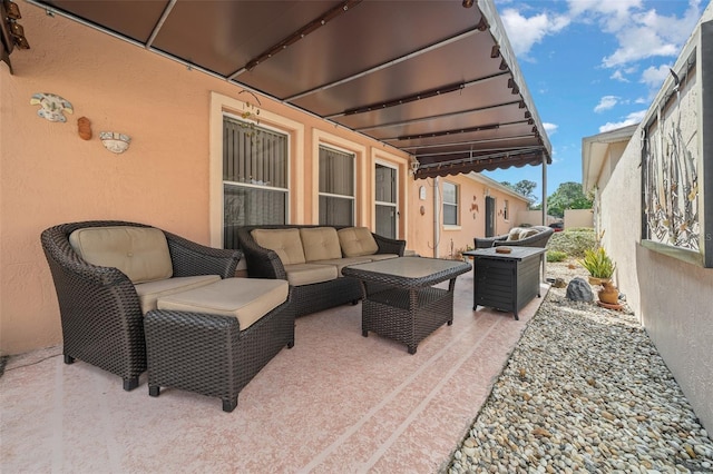 view of patio with outdoor lounge area