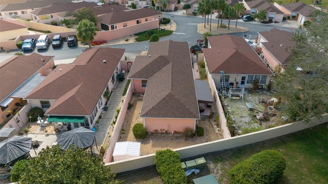 aerial view with a residential view