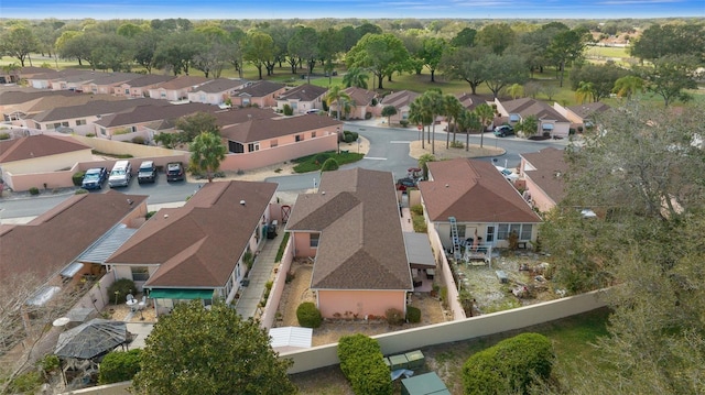 drone / aerial view with a residential view