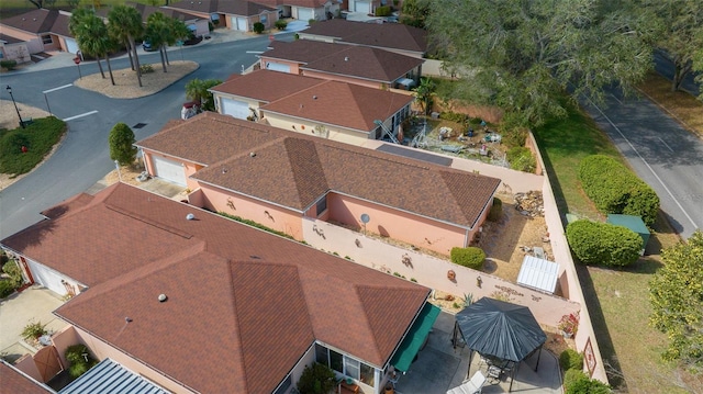 aerial view with a residential view
