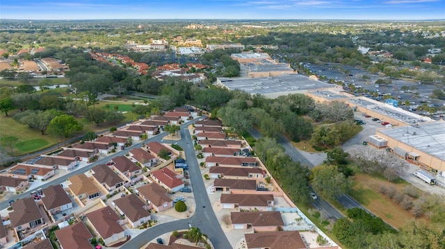 drone / aerial view with a residential view