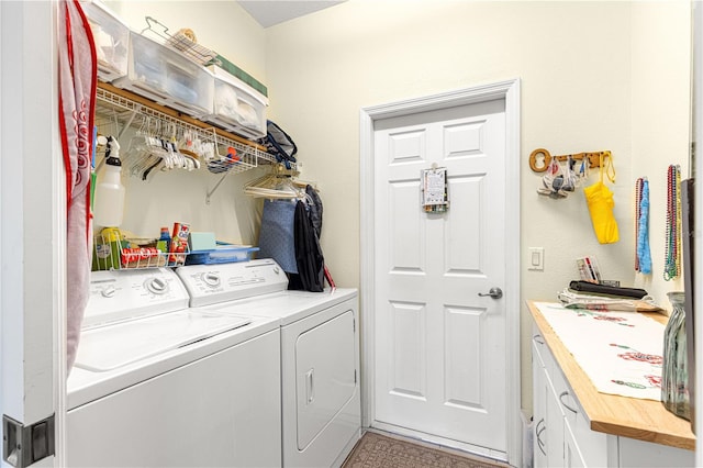 washroom featuring washer and dryer