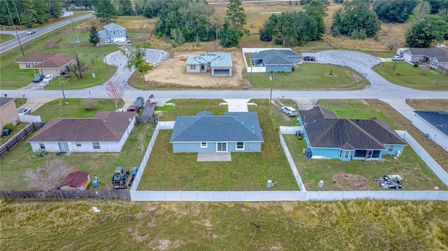 bird's eye view featuring a residential view