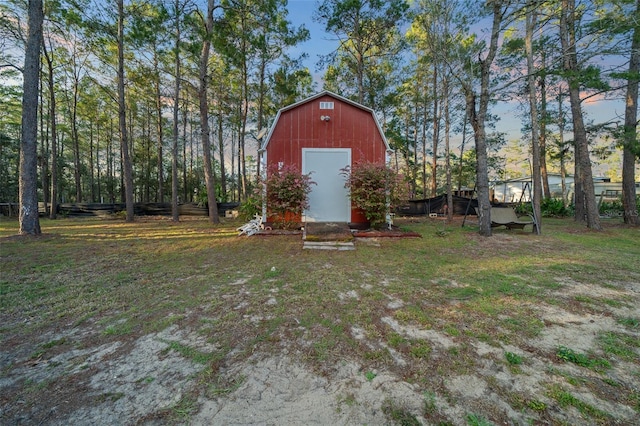 view of shed