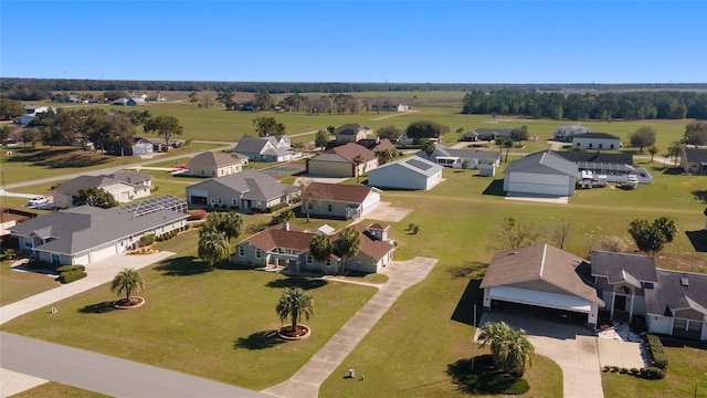 drone / aerial view with a residential view