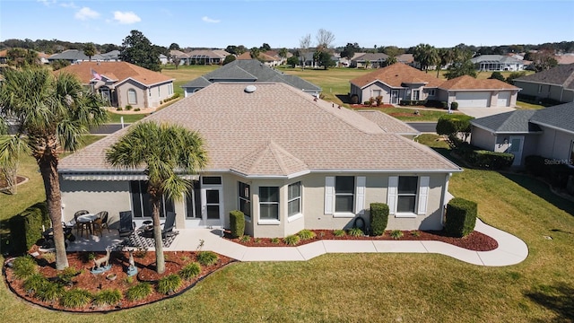 aerial view featuring a residential view