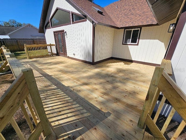 deck with fence