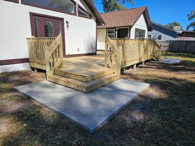 view of wooden deck