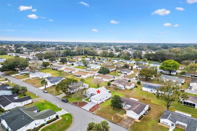 aerial view featuring a residential view