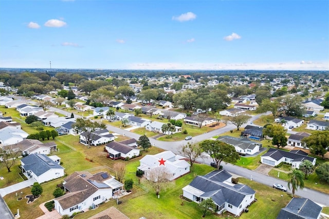 bird's eye view with a residential view