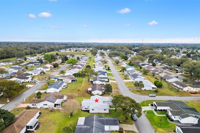 bird's eye view featuring a residential view