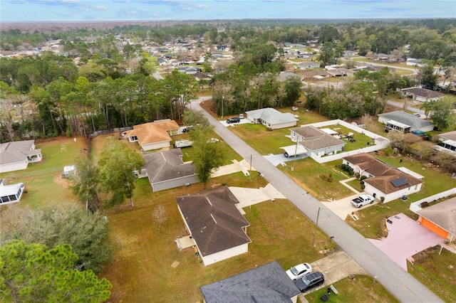 bird's eye view with a residential view