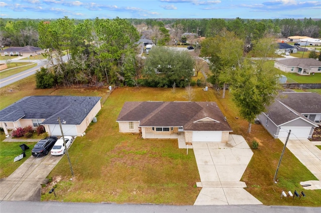 bird's eye view featuring a residential view