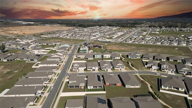 bird's eye view with a residential view