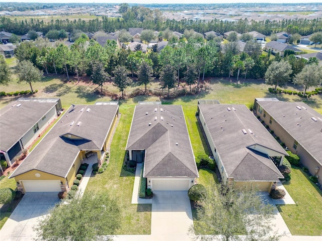 aerial view with a residential view