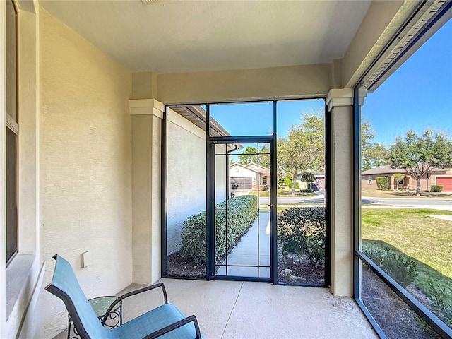 view of sunroom