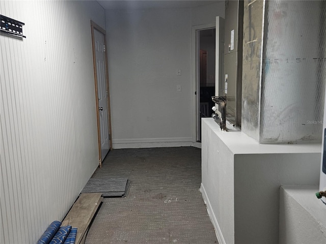 hallway with baseboards