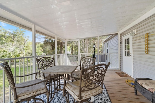 view of sunroom