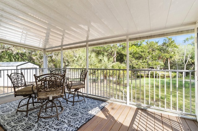 view of sunroom / solarium