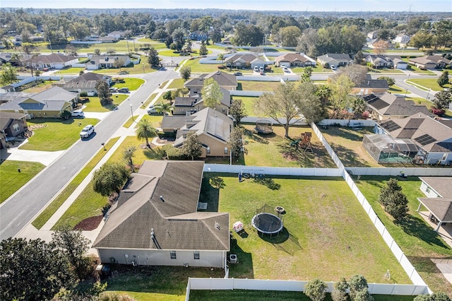 aerial view with a residential view