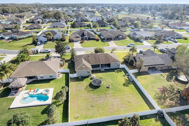 bird's eye view featuring a residential view