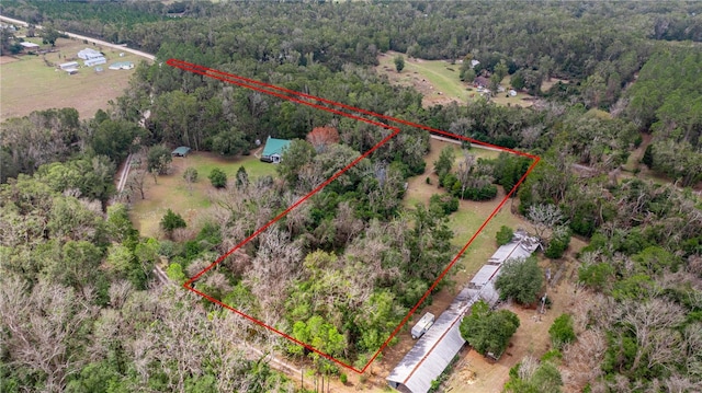 aerial view with a view of trees