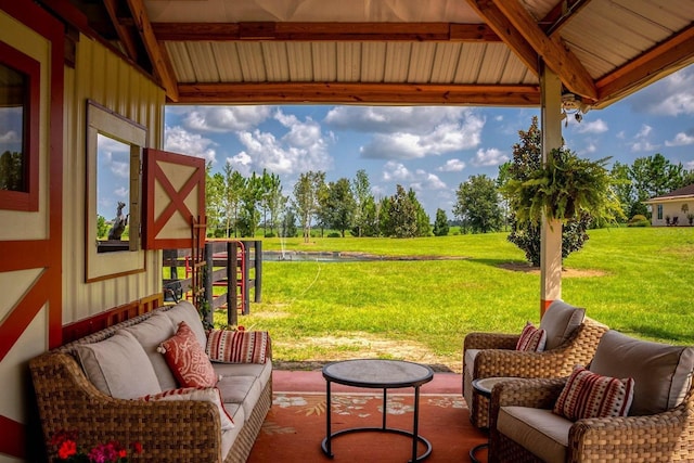 view of patio / terrace with outdoor lounge area