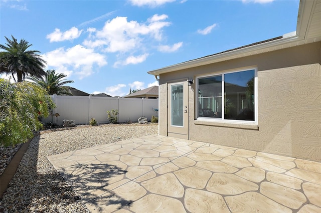 view of patio with a fenced backyard