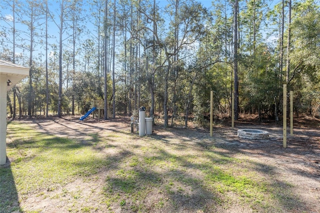 view of yard with playground community