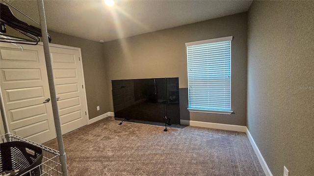 interior space featuring carpet and baseboards