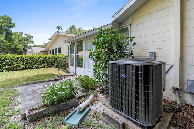 exterior details with central AC unit