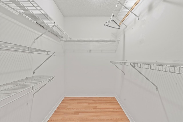 spacious closet with wood finished floors