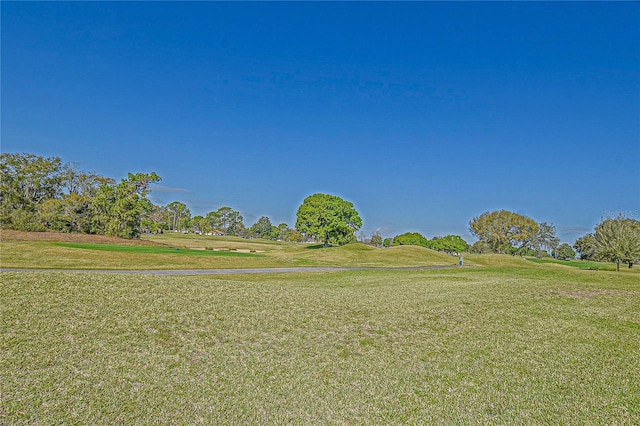 view of property's community featuring a lawn