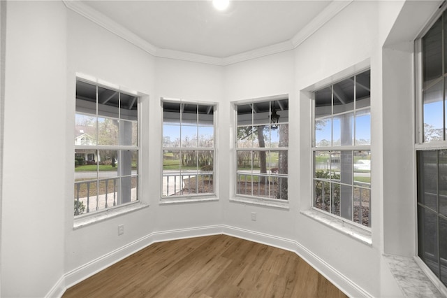 unfurnished sunroom with a healthy amount of sunlight