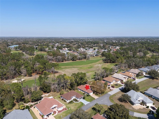 bird's eye view with a residential view