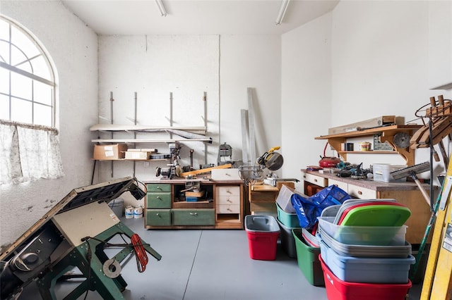 view of storage area