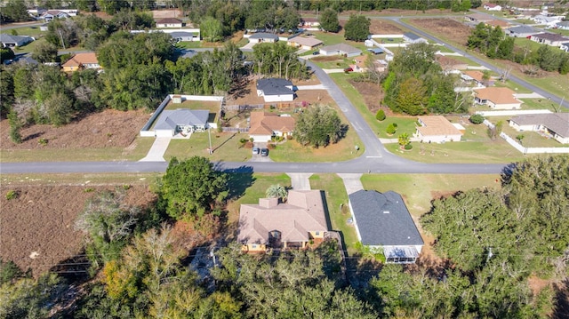 aerial view with a residential view